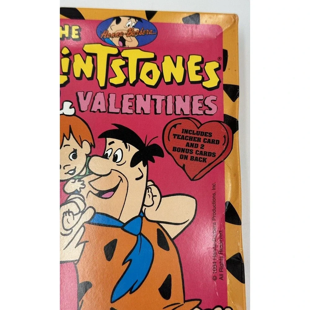 Vtg Valentine's Day Cards The Flintstones Fred Cleo Sealed‎ 1994 Rare Y2K Core
